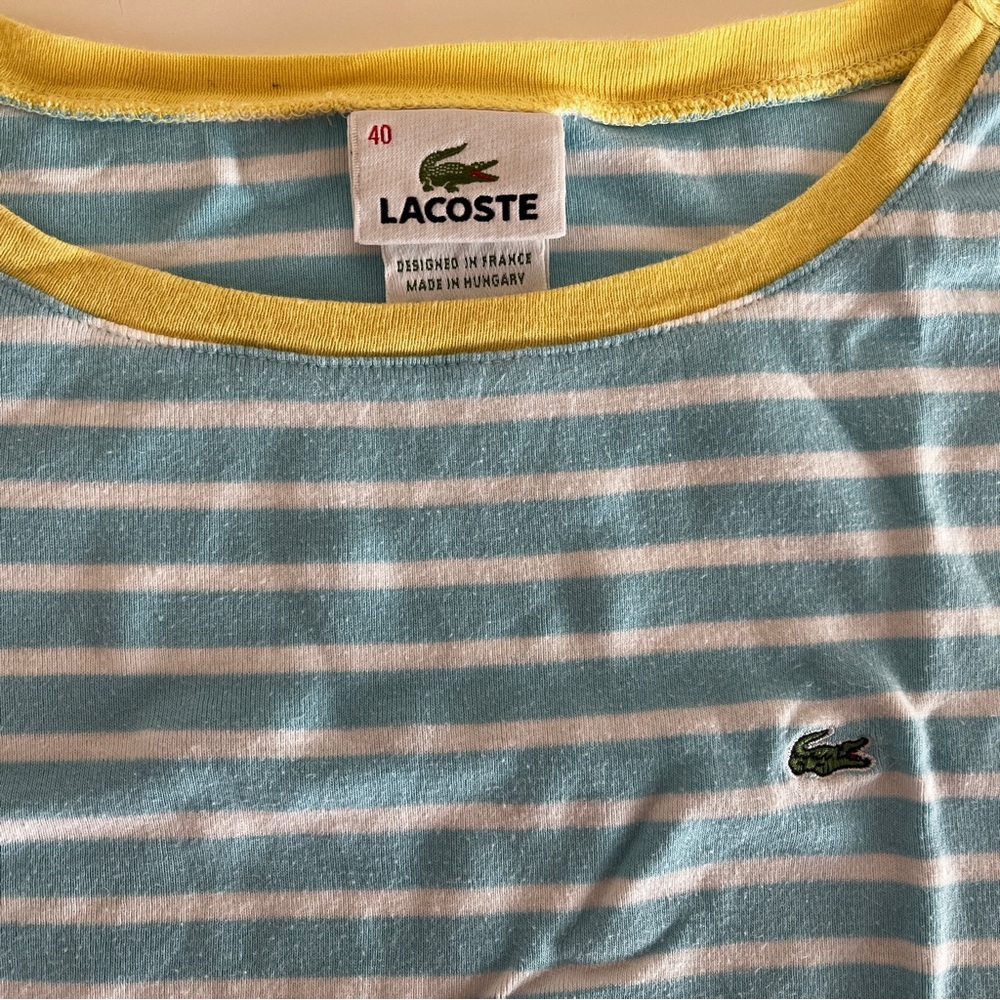 Vintage Blue Striped Lacoste Tee